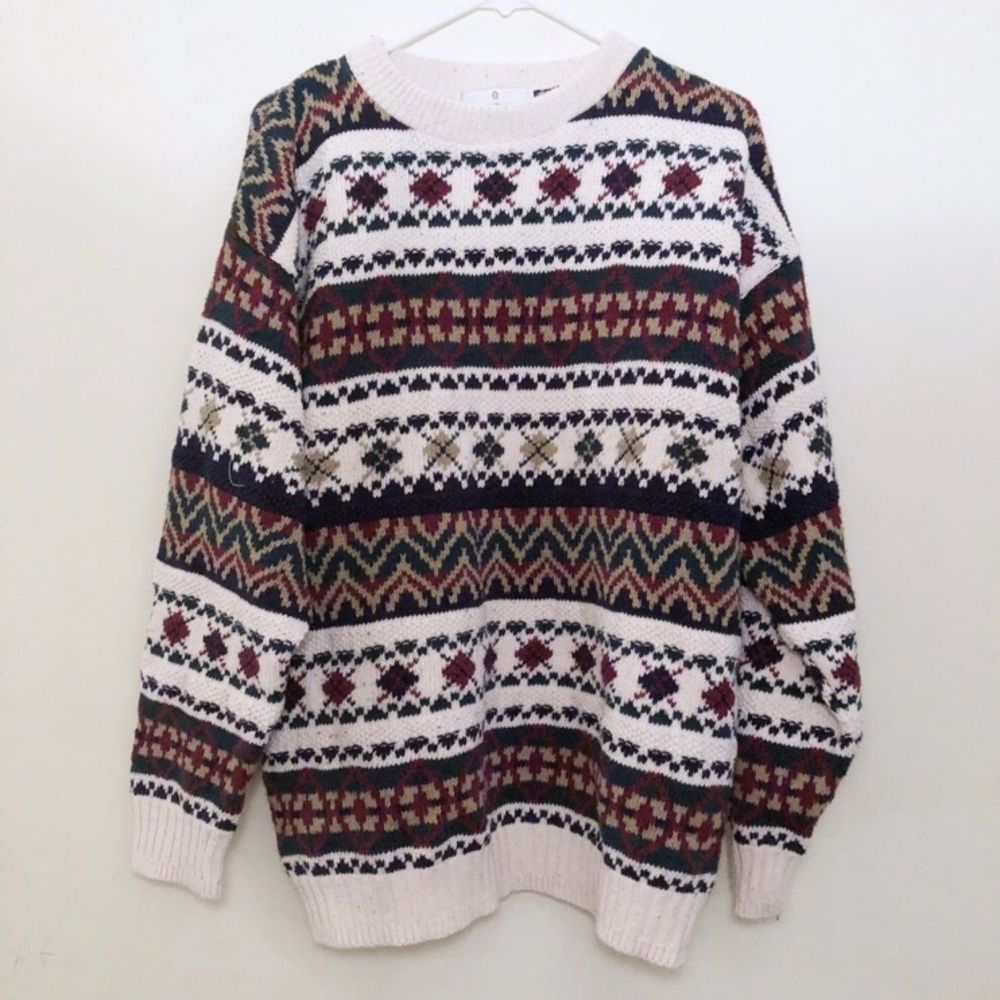 Vintage 80s Bill Blass Grandpa Pullover Sweater